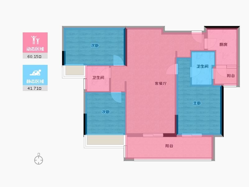 四川省-成都市-成都龙湖源著-东区-93.87-户型库-动静分区