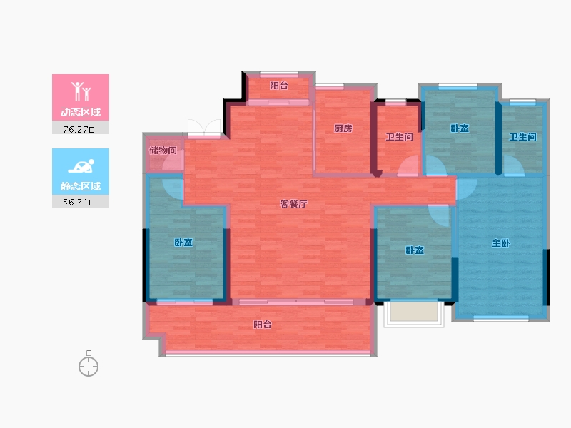 福建省-漳州市-建发玺悦-120.09-户型库-动静分区