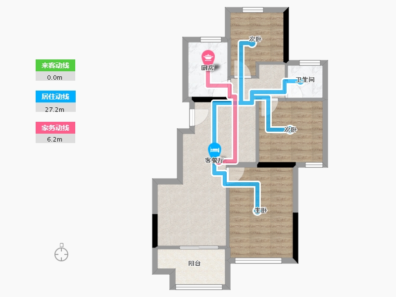 福建省-三明市-美岭·新澜湾-62.68-户型库-动静线