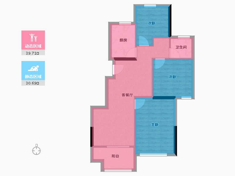 福建省-三明市-美岭·新澜湾-62.68-户型库-动静分区