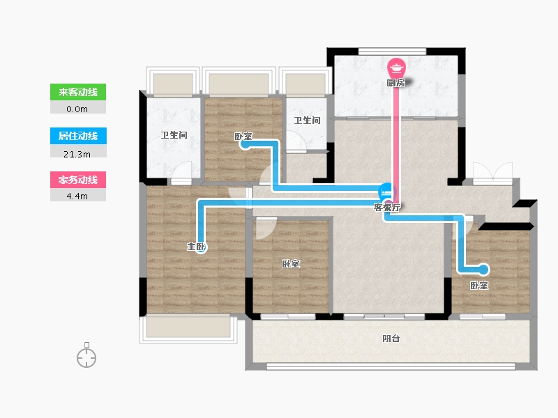 江苏省-苏州市-中建旭辉江上雅苑-113.60-户型库-动静线