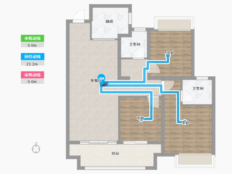 江苏省-宿迁市-富园玖誉府-97.80-户型库-动静线