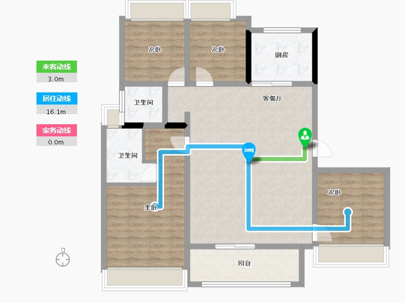 上海-上海市-保利·明玥霞光-107.05-户型库-动静线