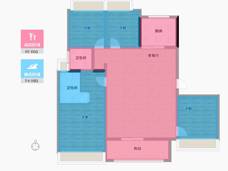 上海-上海市-保利·明玥霞光-107.05-户型库-动静分区