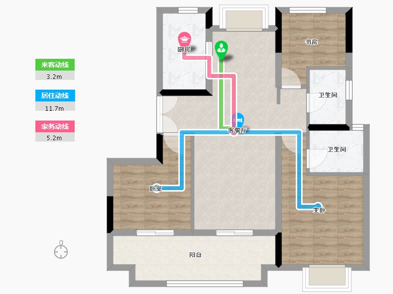 江西省-南昌市-远洋靖淞·云璟-83.56-户型库-动静线