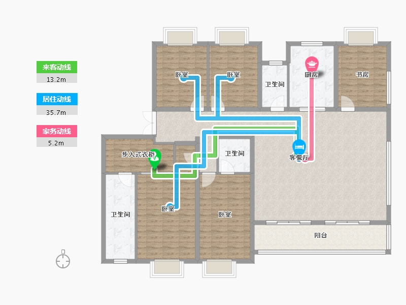 江苏省-泰州市-金通·桃李江南-176.00-户型库-动静线