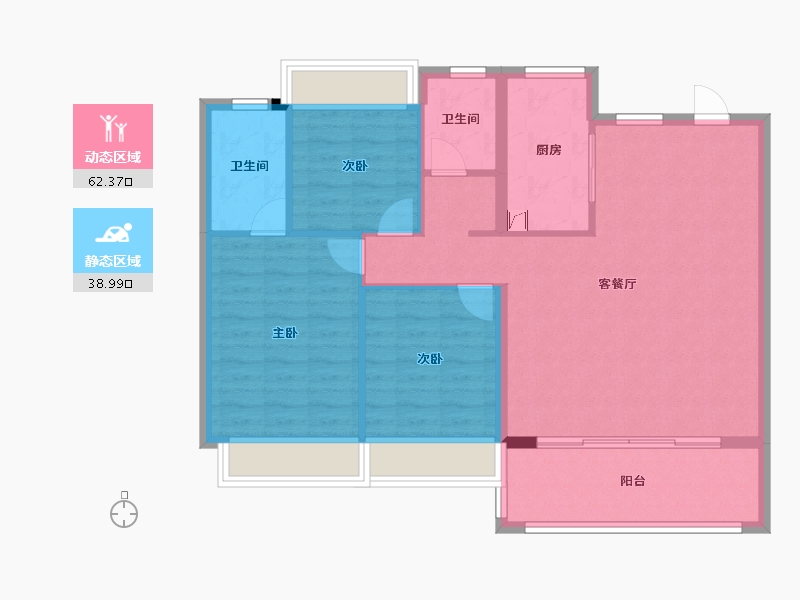 江苏省-南京市-新城振业铭著风华-92.00-户型库-动静分区