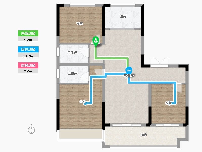 安徽省-宿州市-临水苑二期-98.41-户型库-动静线