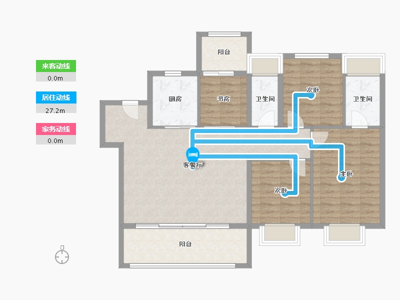 福建省-宁德市-建发书香府邸-102.40-户型库-动静线