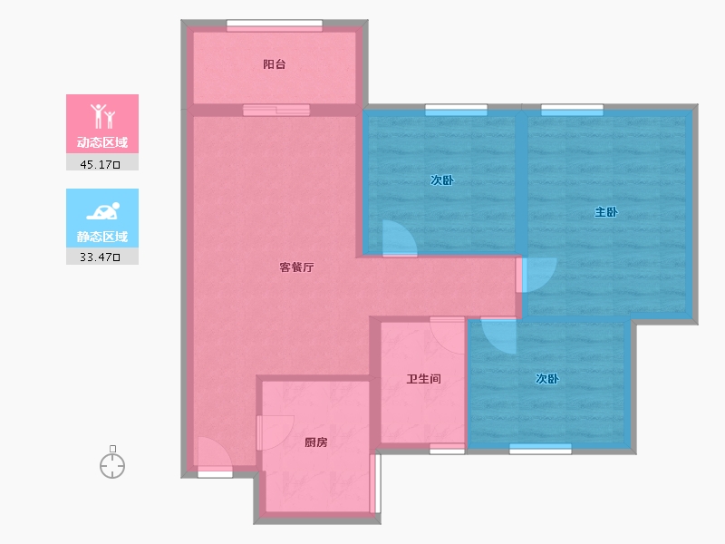 江苏省-南京市-红枫保障房一期-70.00-户型库-动静分区