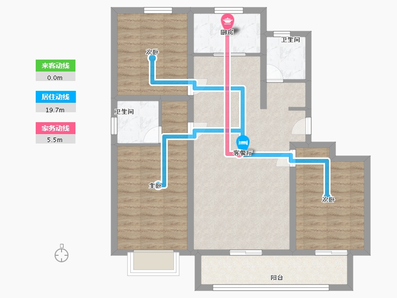 河北省-沧州市-狮城新悦府-87.00-户型库-动静线