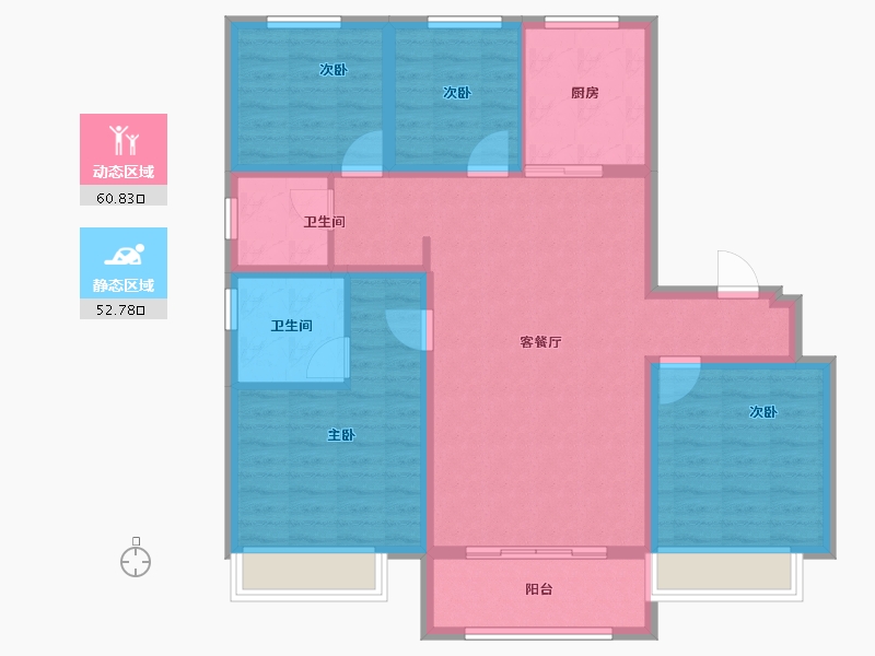 山东省-淄博市-银丰玺悦-101.60-户型库-动静分区