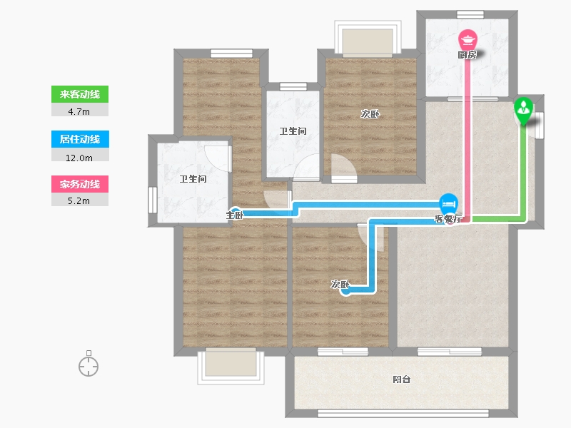 福建省-宁德市-建发书香府邸-93.61-户型库-动静线