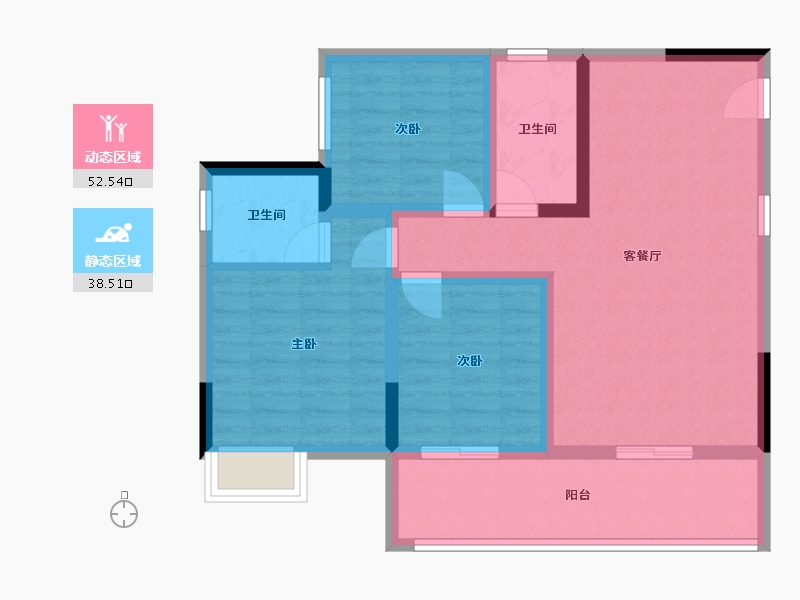 四川省-自贡市-公园锦华-80.69-户型库-动静分区