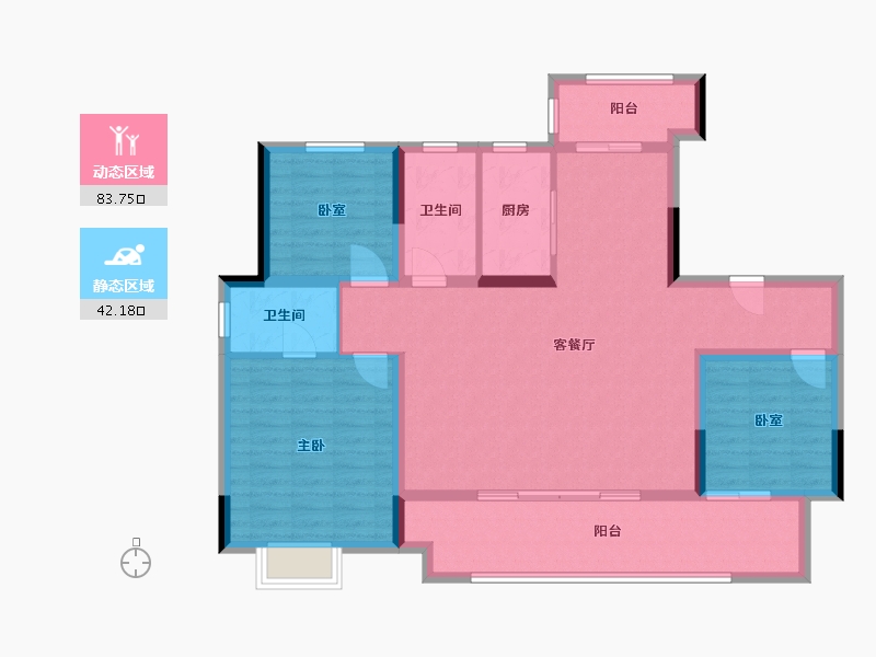 河南省-南阳市-新野建业尊府-113.58-户型库-动静分区