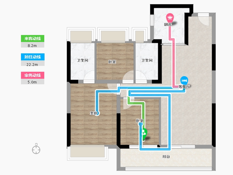 江苏省-苏州市-中建旭辉江上雅苑-82.41-户型库-动静线