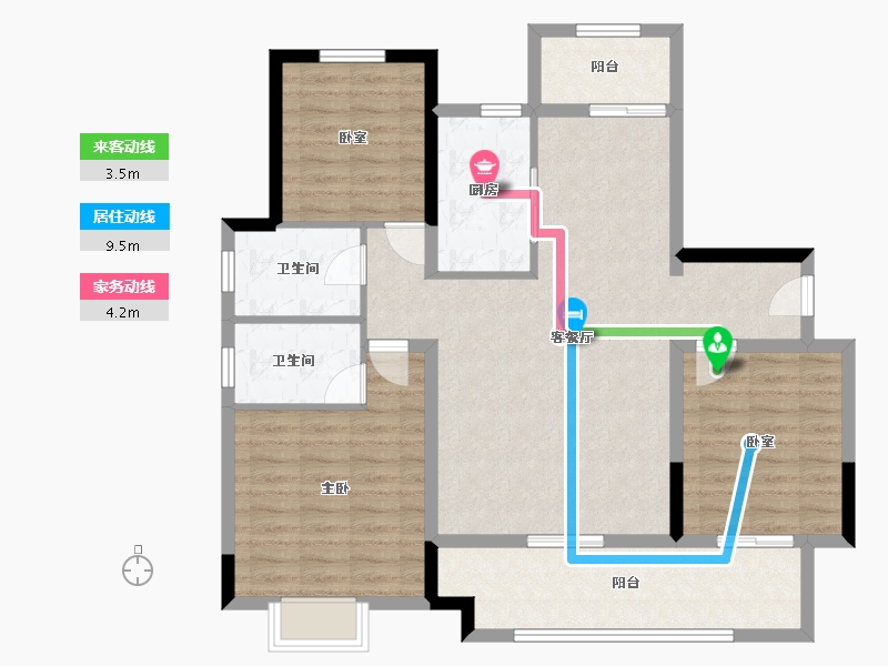 河南省-南阳市-新野建业尊府-102.40-户型库-动静线