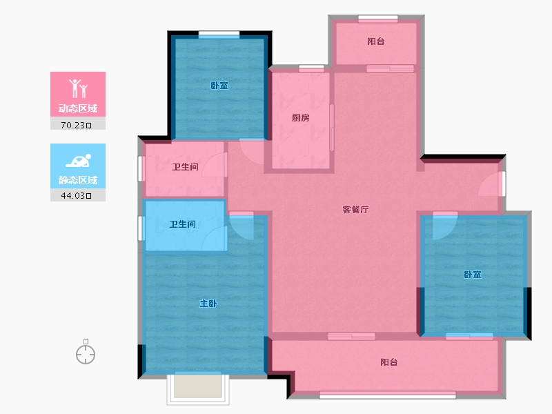 河南省-南阳市-新野建业尊府-102.40-户型库-动静分区