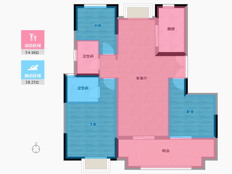 江西省-南昌市-远洋靖淞·云璟-83.20-户型库-动静分区