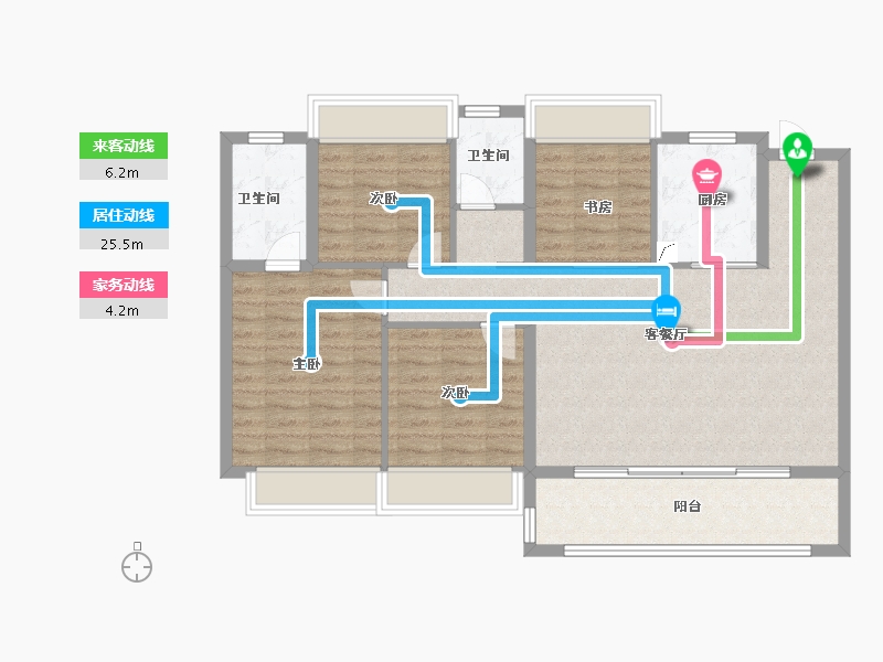 江苏省-南京市-新城振业铭著风华-100.00-户型库-动静线