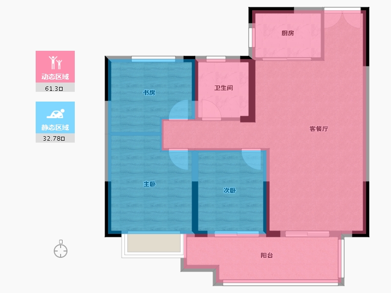 安徽省-宿州市-临水苑二期-84.80-户型库-动静分区