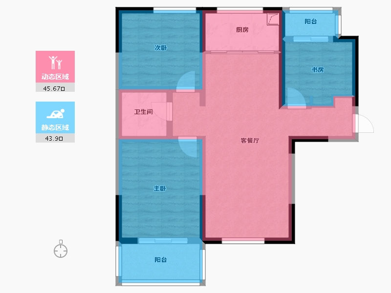 陕西省-宝鸡市-太白阅山-79.21-户型库-动静分区