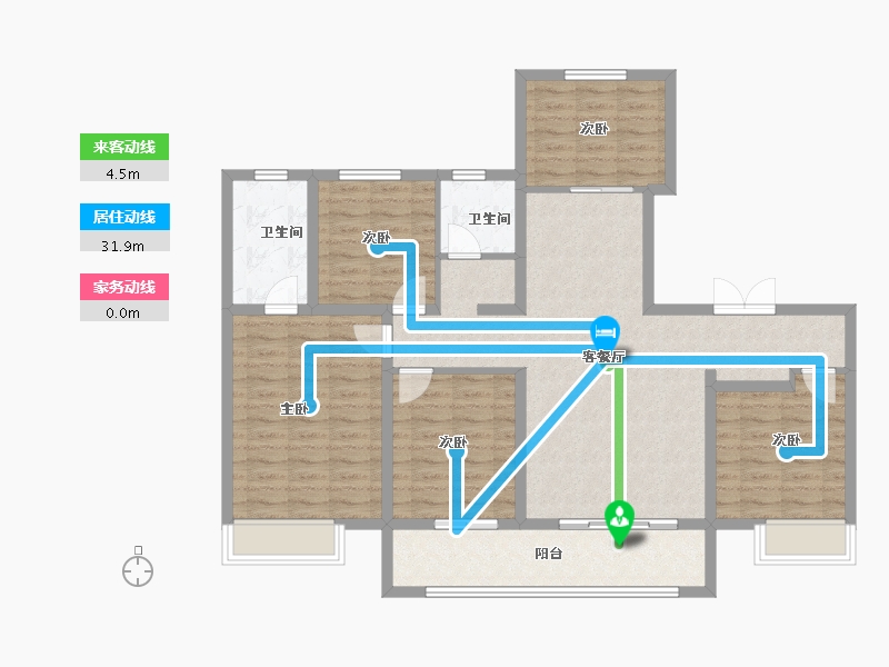 山东省-淄博市-银丰玺悦-114.40-户型库-动静线