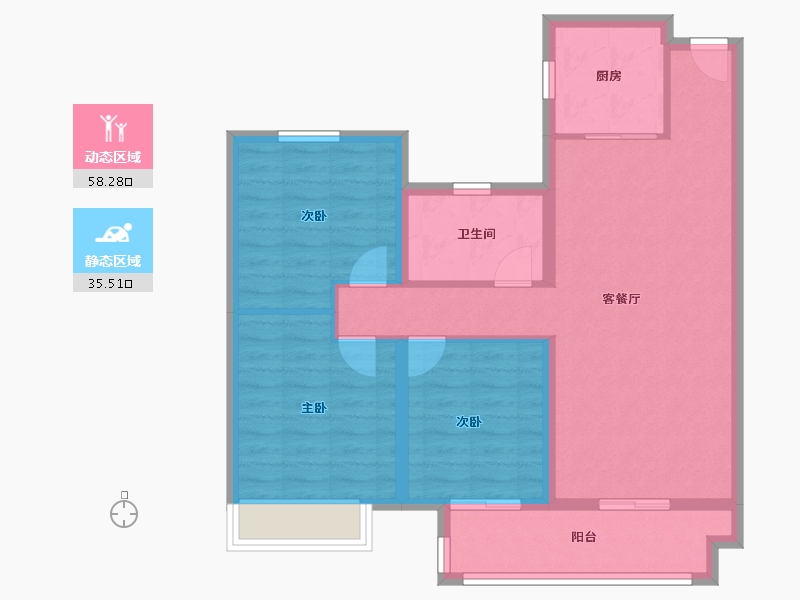 江苏省-淮安市-京师学院里-84.01-户型库-动静分区