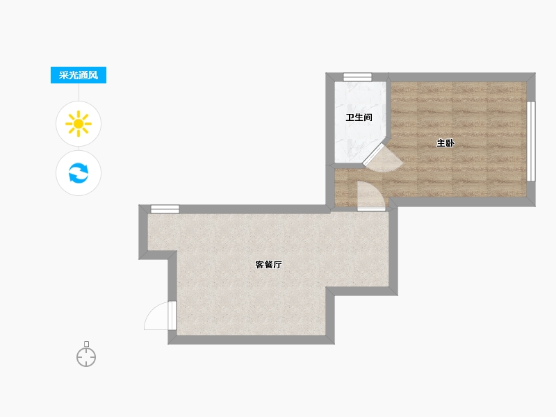 湖北省-黄冈市-三清·国际华城-46.20-户型库-采光通风