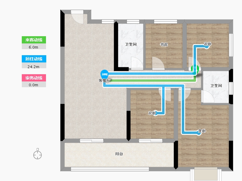 四川省-自贡市-公园锦华-90.53-户型库-动静线