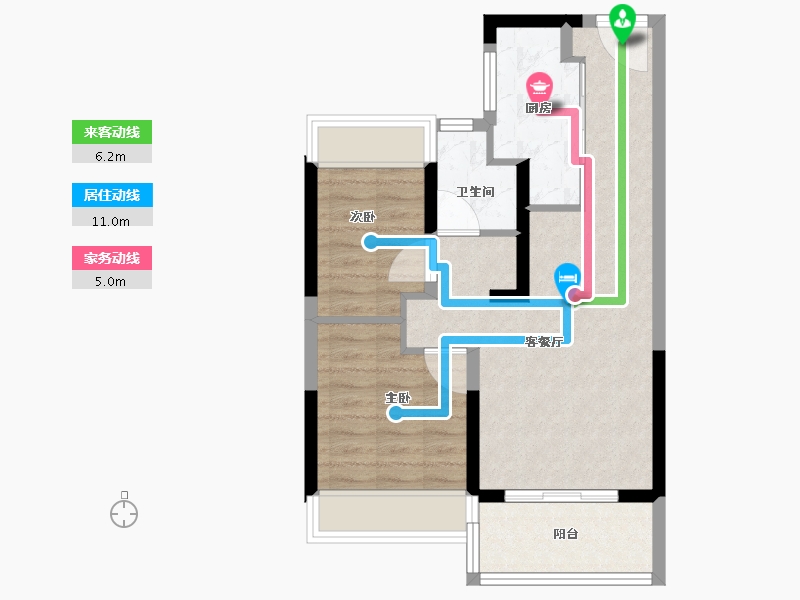 江苏省-扬州市-新能源天骄望-58.40-户型库-动静线