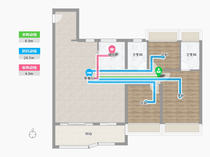 江苏省-南京市-中海·观江樾-102.40-户型库-动静线