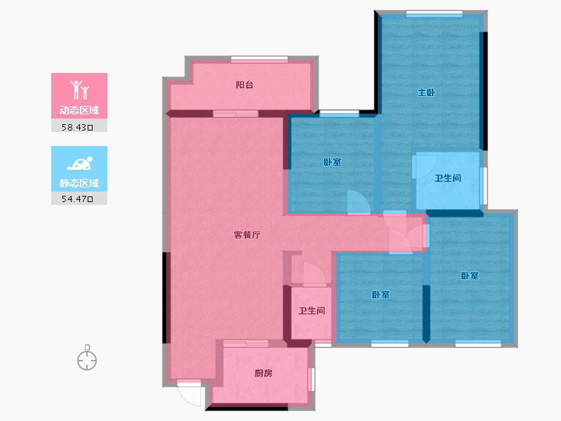 广西壮族自治区-南宁市-城建·公园壹号-110.00-户型库-动静分区