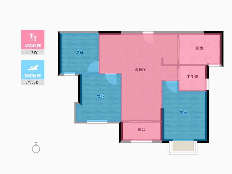 福建省-厦门市-建发文澜春晓-64.80-户型库-动静分区