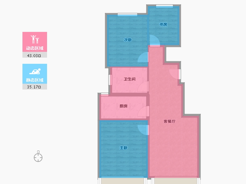 北京-北京市-保利·锦上二期-69.76-户型库-动静分区