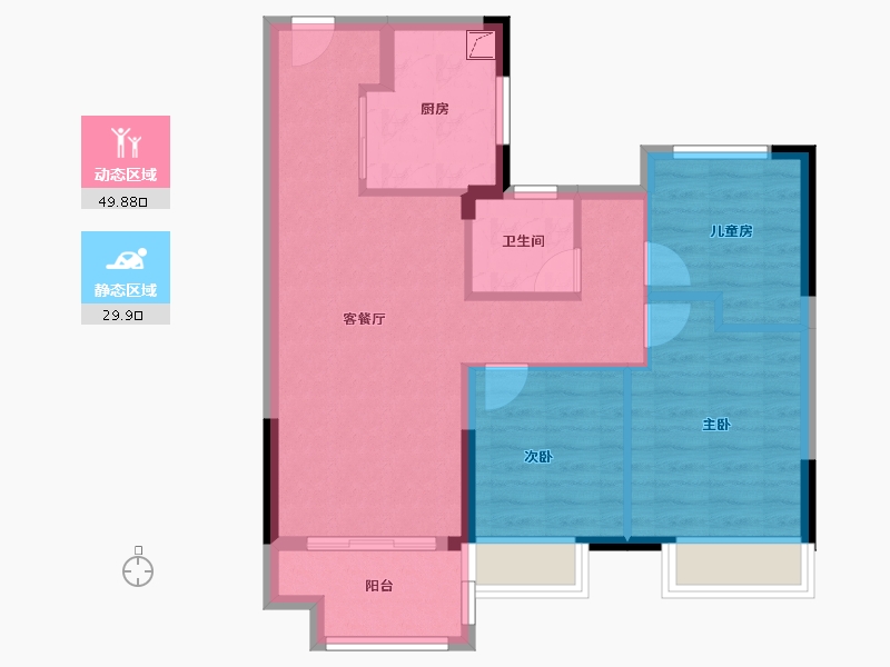 江苏省-常州市-嘉宏澎π-71.20-户型库-动静分区