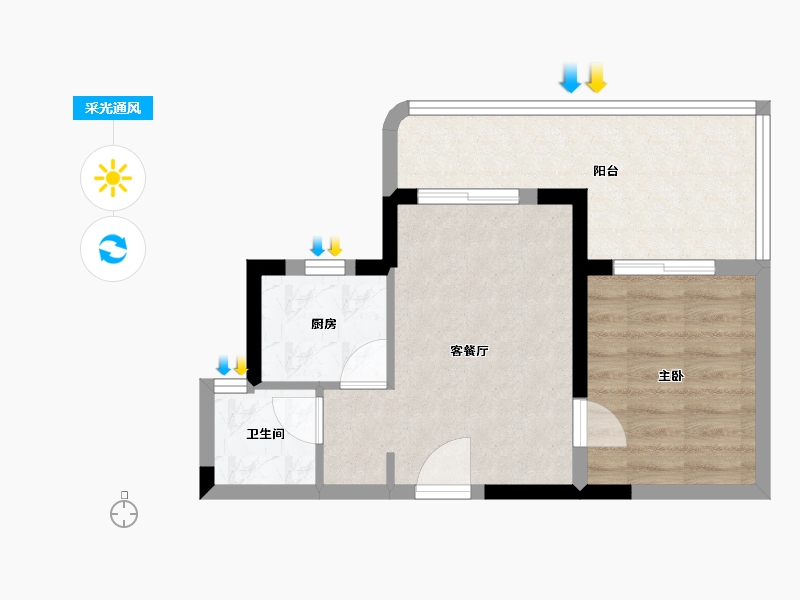 四川省-攀枝花市-普达阳光国际康养度假区-45.46-户型库-采光通风