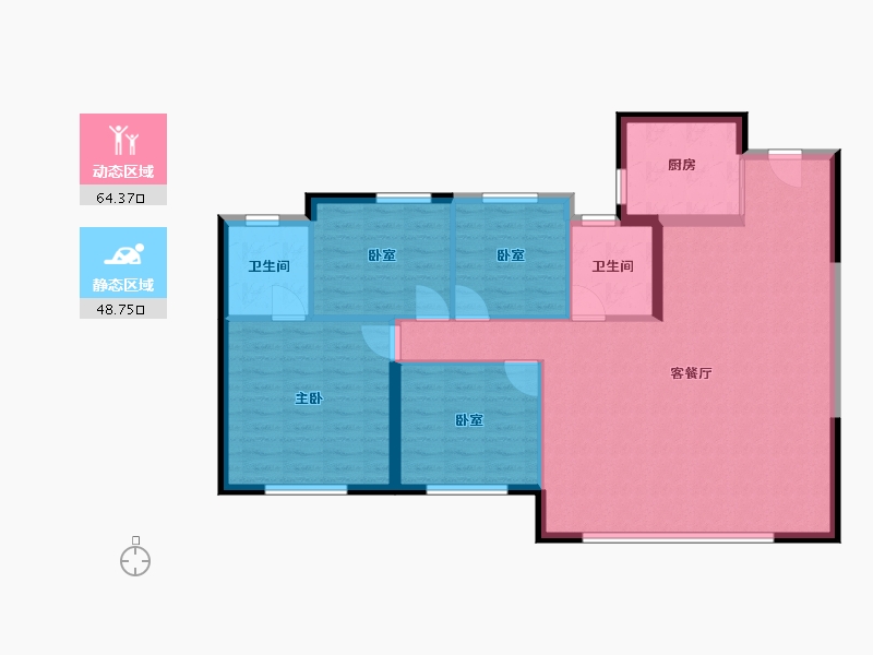 福建省-厦门市-中海环东时代-103.20-户型库-动静分区