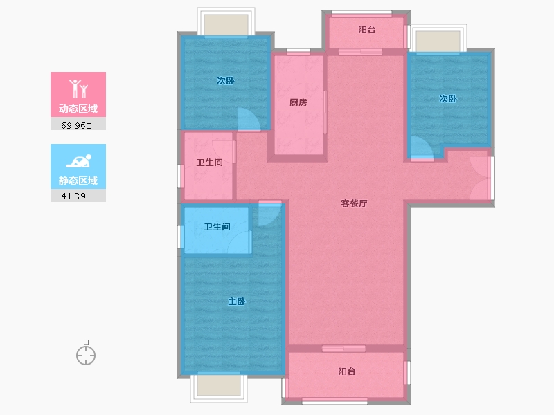 河南省-南阳市-佰庄·吴府佳苑-99.20-户型库-动静分区