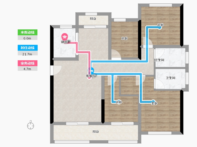 福建省-三明市-美岭·新澜湾-92.96-户型库-动静线