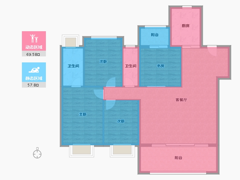 福建省-宁德市-建发书香府邸-116.00-户型库-动静分区