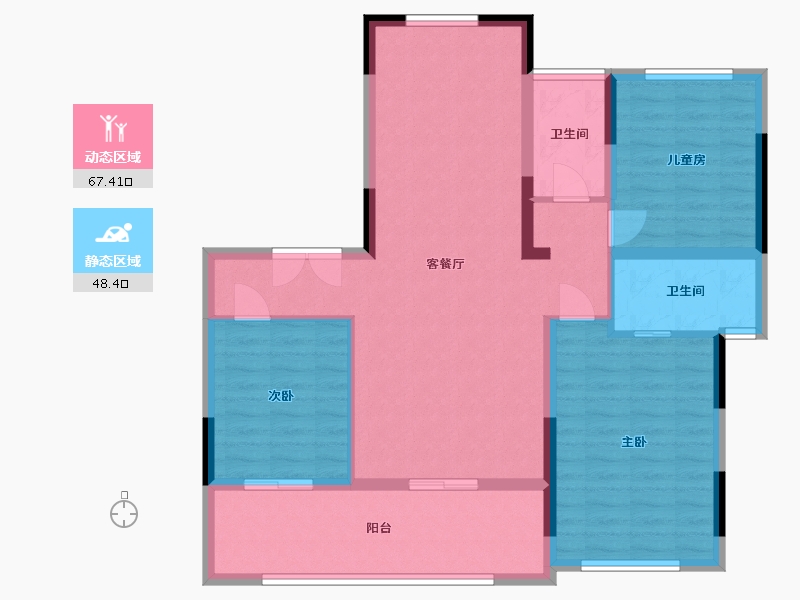 安徽省-六安市-振兴·文禾赋-105.00-户型库-动静分区