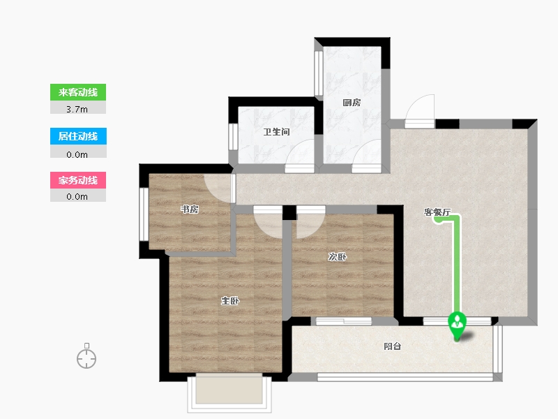 四川省-成都市-天和凤凰郡-61.39-户型库-动静线