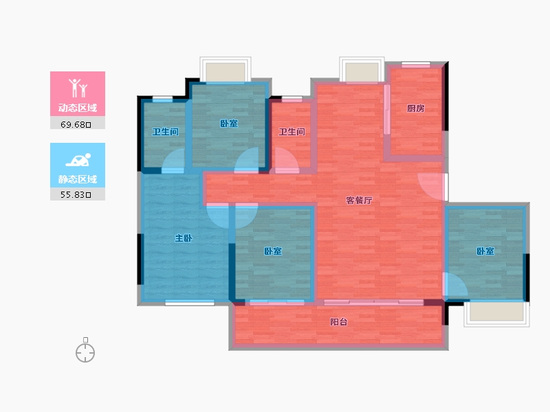 福建省-漳州市-建发映月-112.28-户型库-动静分区