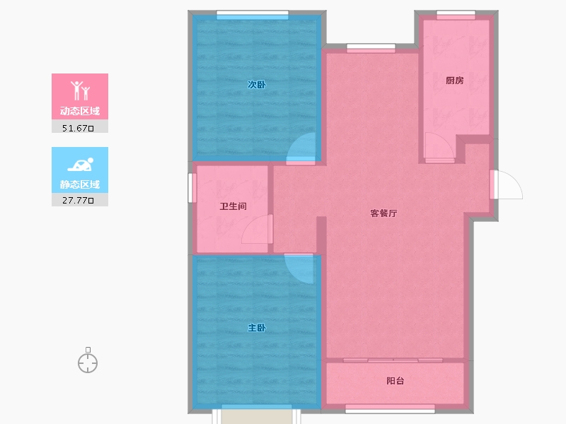 河北省-保定市-长城家园幸福玖里-71.20-户型库-动静分区