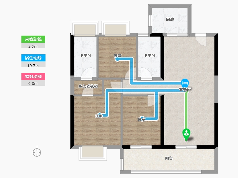 河南省-南阳市-淅川花漾美郡-88.00-户型库-动静线