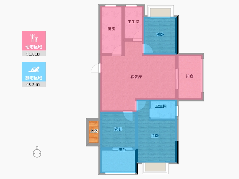 福建省-三明市-海翼江山悦-85.25-户型库-动静分区