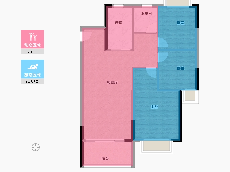 湖北省-武汉市-美的·云筑-71.20-户型库-动静分区