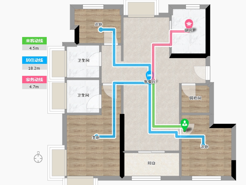 福建省-厦门市-建发文澜春晓-71.12-户型库-动静线