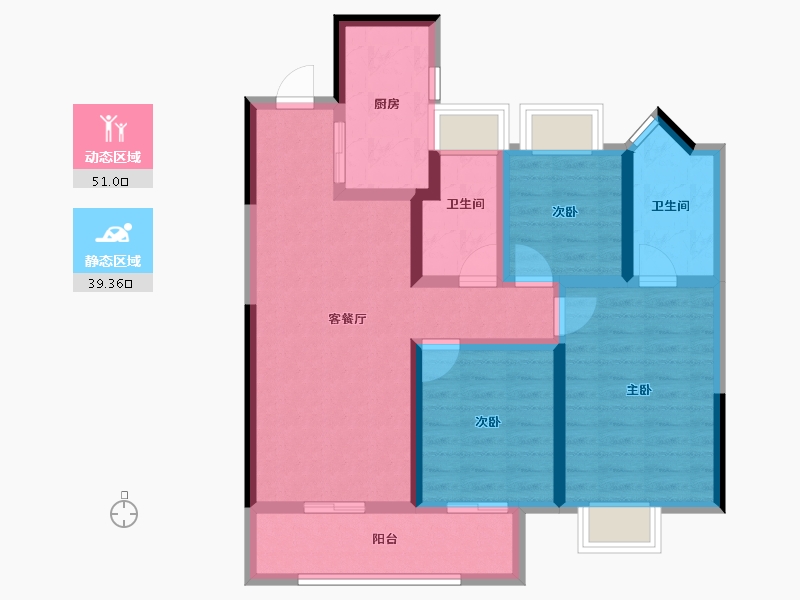 上海-上海市-中建御湖澜庭-79.15-户型库-动静分区